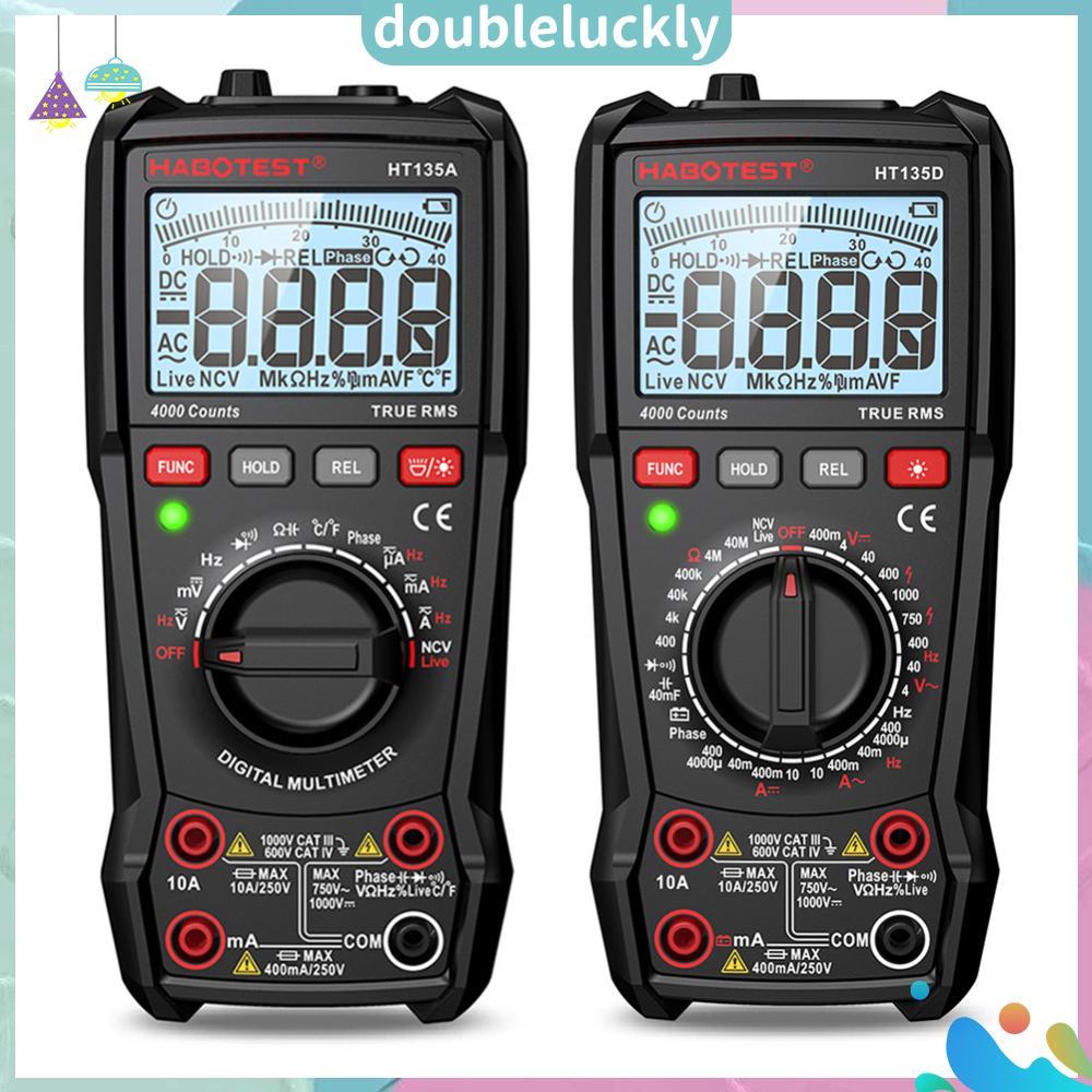 ✿ดล1♣  มัลติมิเตอร์แบบดิจิตอล 4000 นับแรงดันไฟฟ้าปัจจุบัน เฮิรตซ์ Ohm Capacitance Diode Temp Test พร