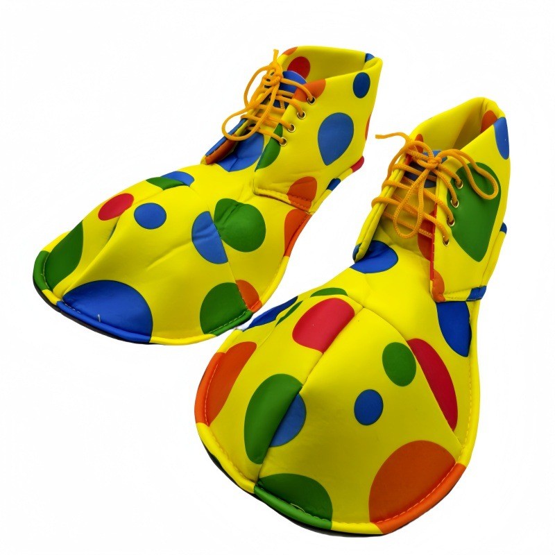 Clown รองเท้า Props อุปกรณ์เสริม Clown รองเท้าผู้ใหญ่สีสัน Dot Clown Boot COVER คอมโพสิตฟองน้ํา Clow