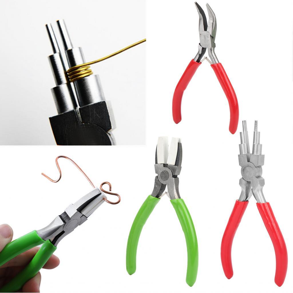 Ufriend เครื่องประดับทําคีมเหล็กป้องกันสนิมสําหรับงานฝีมือห่อลวด DIY