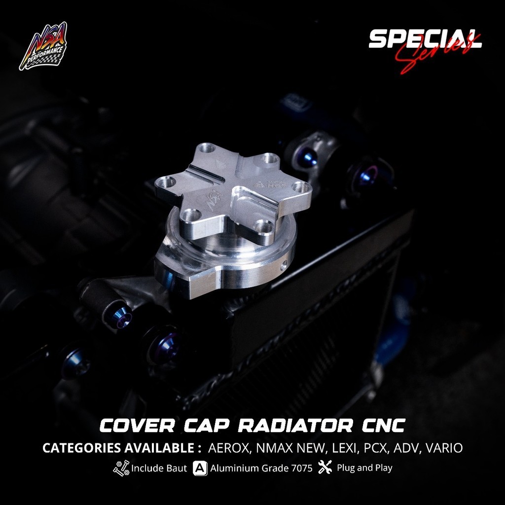 NSA PERFORMANCE COVER CAP RADIATOR CNC ALUMINIUM BILLET VARIO AEROX NMAX PCX ฝาครอบเกียร์อลูมิเนียม 