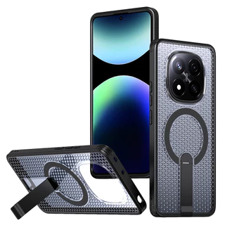 เคสโทรศัพท์แม่เหล็กสําหรับXiaomi POCO X8 Pro Max X7 Pro F7 F8 Ultra Pro M8 M6 Pro C75 C71 เคสโทรศัพท์วงเล็บมัลติฟังก์ชั่นHollowกระจายความร้อนกลางแจ้งAnti Fallปกหลัง
