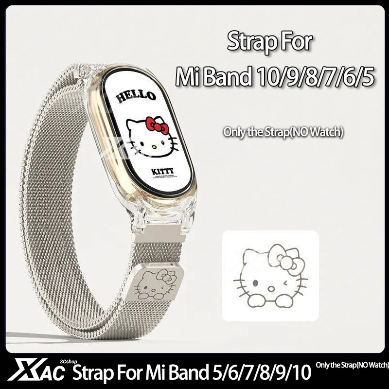 สําหรับ Mi Band 8/9/10 สร้อยข้อมือสายรัดข้อมือสําหรับ Xiaomi Smart Band 7 Watchband Smartwatch สําหรับ Xiaomi Miband 56 Correa miband 9 สาย