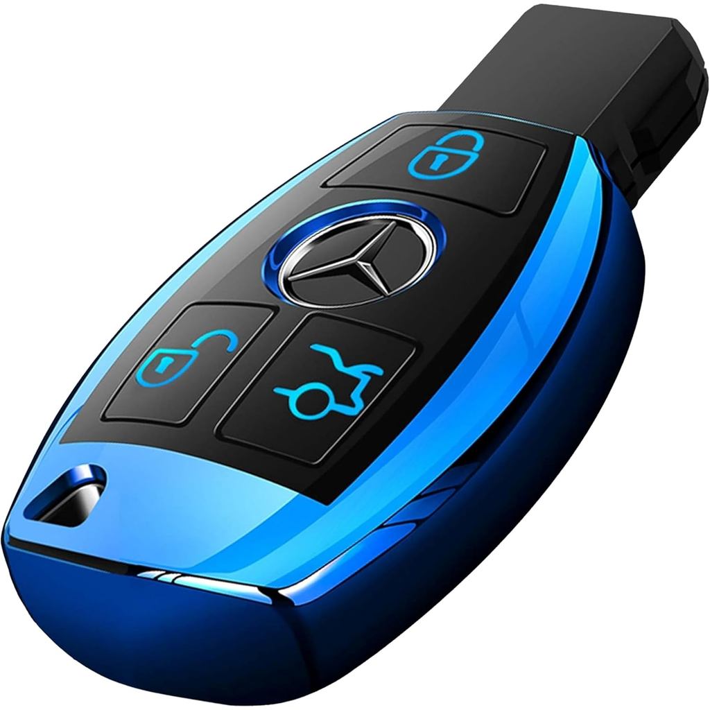 Beetech Mercedes Benz Soft TPU Key Fob Cover - ใช้ได้กับ A, B, C, E, S, M, G, V, CLA, GLA, GLC, GLE,