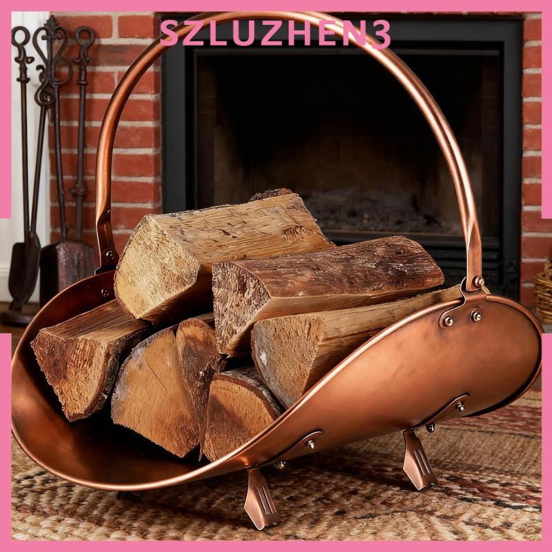 [Szluzhen3] Fire Wood Pile Organizer, ที่วางขาตั้งไม้เหล็ก, สําหรับเตาผิง Storage Log Stacker Stand,