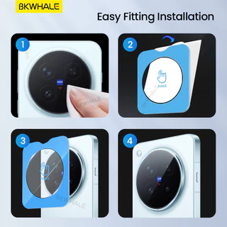 BKWHALE HD กล้อง Protector กระจกนิรภัยสําหรับ Vivo X300 Pro X200 Pro Mini X100 Ultra X200S X100S Y300Pro iQOO 13 Z10 Turbo 12 Pro เต็มหน้าจอครอบคลุมเลนส์ใสป้องกันฟิล์ม