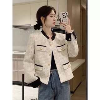 🌈เสื้อคลุม คาร์ดิแกน แขนยาว 🌞 กระดุม พร้อมส่ง สีพื้น สไตล์หรูหรา อ๊อฟ ขาว ✨ ผ้าทวิต ✨