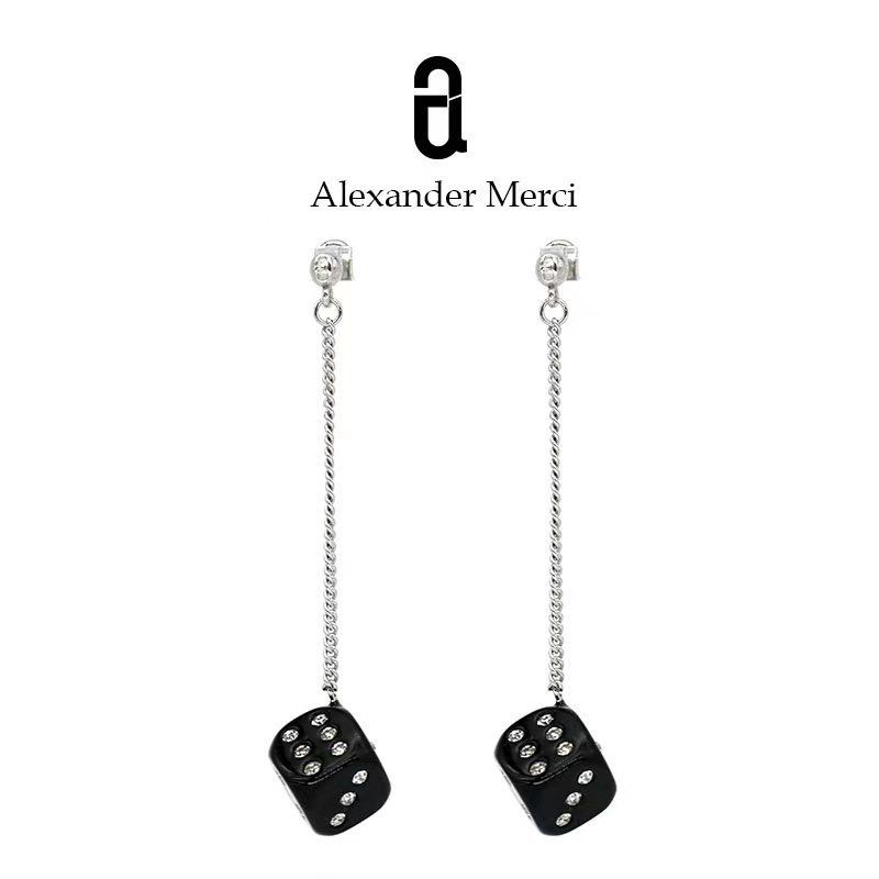 [Anqing Homemade High-Ding] ต่างหูลูกเต๋า AD24E