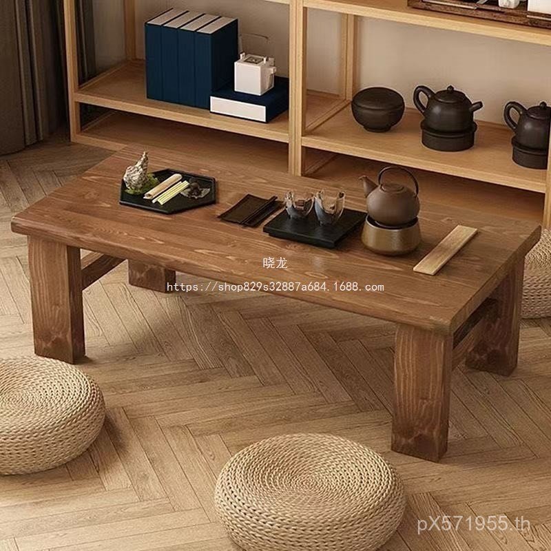 Kang Table Bay Window Table Simple Small Table จีน Tatami Table Low Table ไม้เนื้อแข็ง Xiaolong Stud