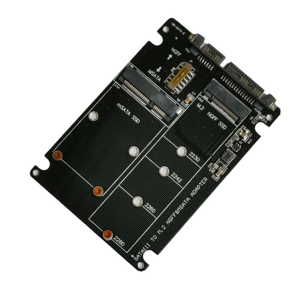 external ssd ssd 1tb Sata to ngff+msata การ์ดแบบใช้คู่ Solid State Drive ngff+msata to sata การ์ดมัล