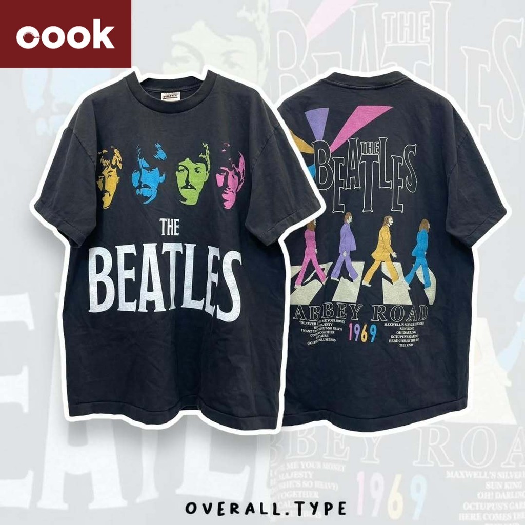 the beatles เสื้อยึด ผ้าเทคโนโลยี Sorona จากอเมริกา พิมพ์ลาย abbey road เสื้อยืด oversize เหมาะ ผู้หญิง และ ผู้ชาย #538