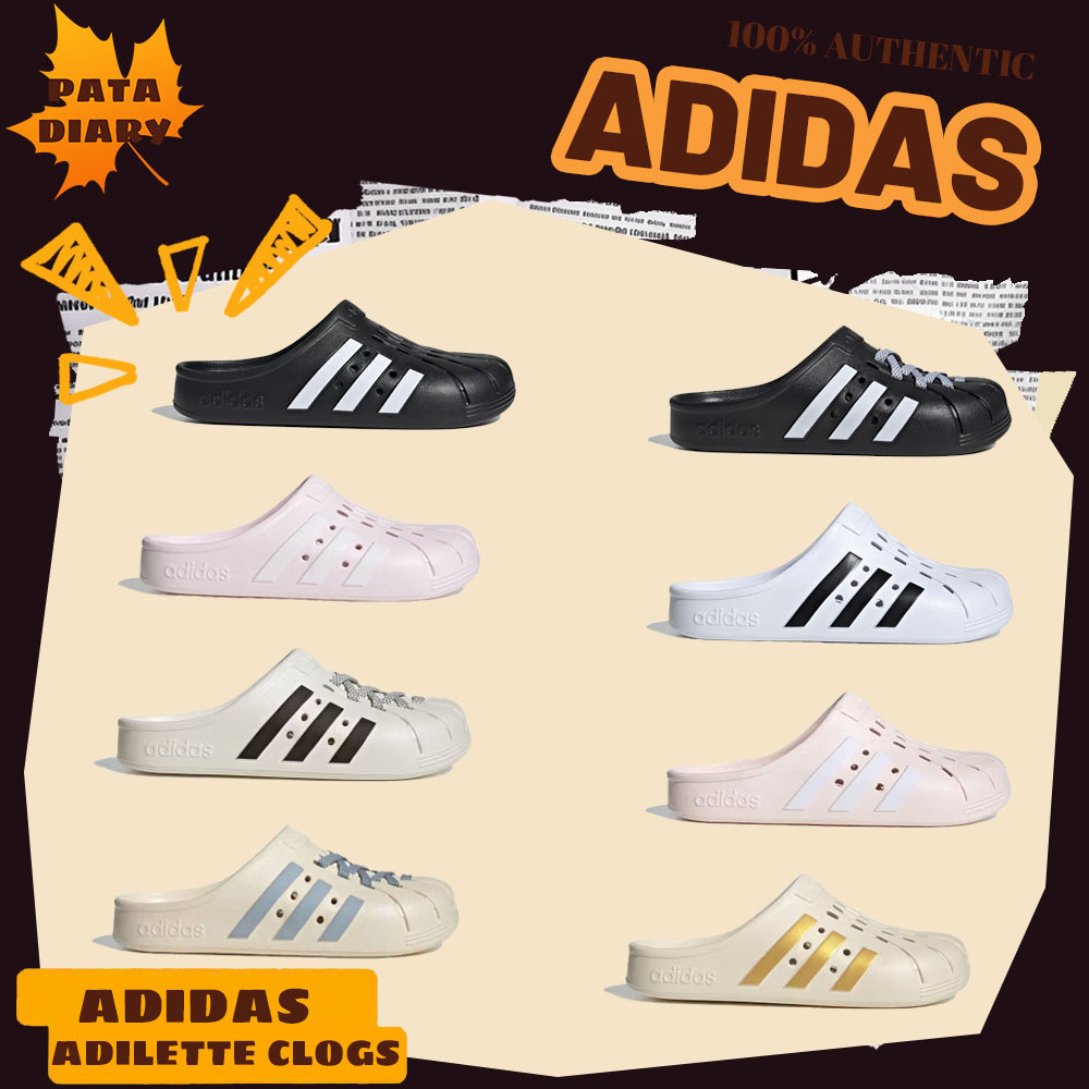 ❣️รองเท้าผู้ชายผู้หญิง [ของแท้💯Pre-order]❣️Adidas Adilette Clogs รองเท้าแตะชายหาด EVA พื้นนิ่มนุ่ม(F