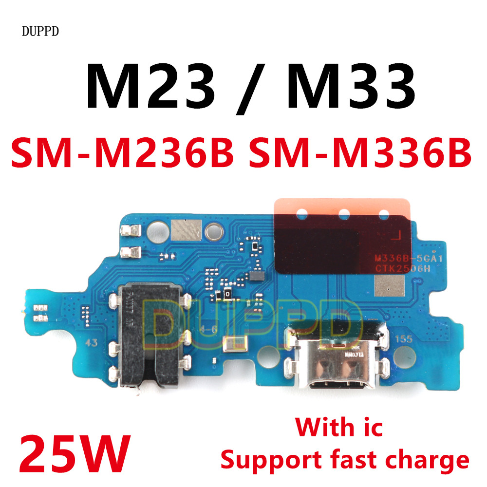 USB ชาร์จพอร์ตแจ็ค Dock Connector ชาร์จ Flex สําหรับ Samsung Galaxy M23 SM-M236B M33 SM-M336B M336U 