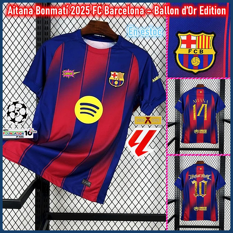 เสื้อเชิ้ตผู้ชาย FC Barcelona แบบพิเศษสำหรับ Aitana Bonmatí มีให้เลือกระหว่าง S ถึง XL