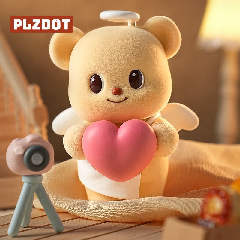 คลังสินค้าพร้อม ของแท้ Butterbear Butterbear PLZDOT Leisure Time Series Mystery Box Figure Flocking 