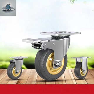 🛞firstmallยางล้อรถเข็นสำเร็จรูป 3-4-5 นิ้ว พร้อมสลัก เปลี่ยน…