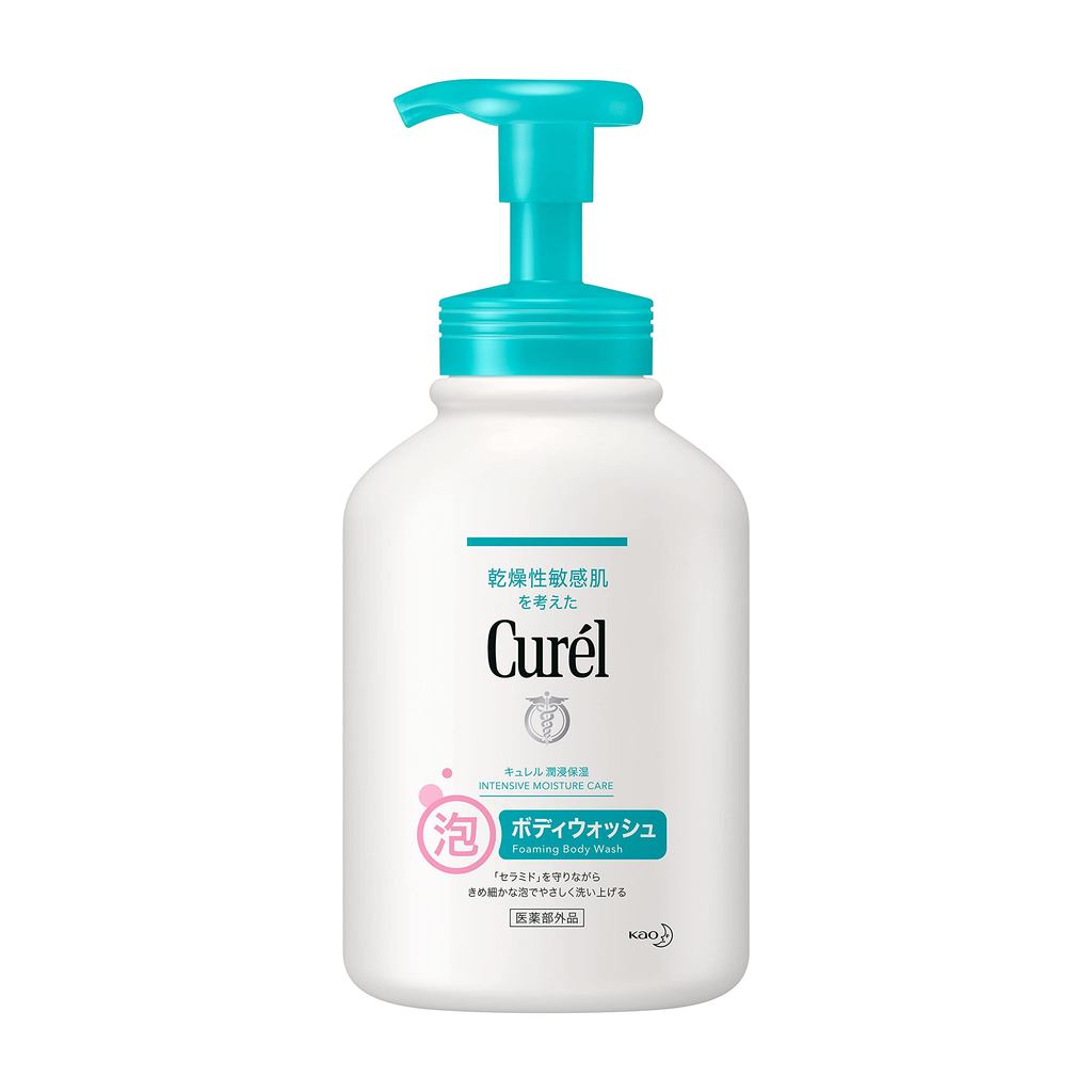 Curel Foaming Body Wash Pump 480ml (Safe for Babies)