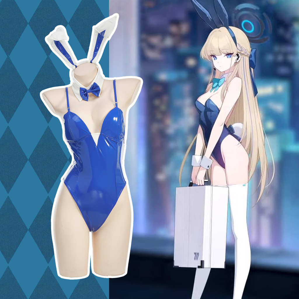 [COSPLAY สองมิติ] Azur Lane File Route Patent Leather Bunny Girl Asuka Shirina การประกันคุณภาพ L41M