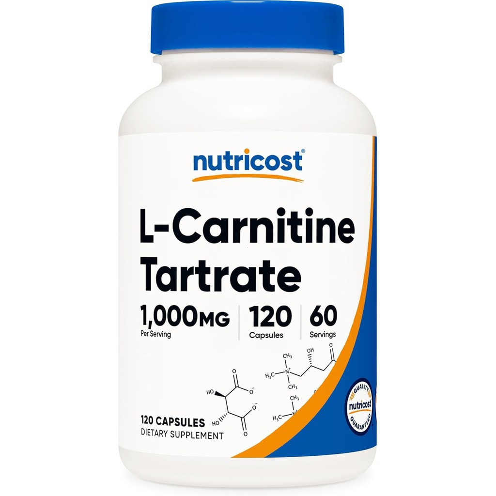 Nutricot L-Carnitine Tarrate 1000mg, 120 แคปซูล - 500mg ต่อแคปซูล (60 เสิร์ฟ)