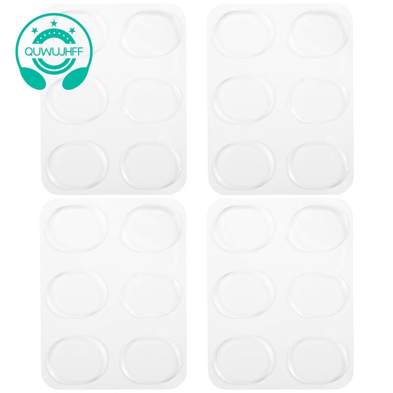 (quwujhff)24 ชิ้น Drum Dampeners, Drum Damper Gel Pads Drum Silencers (ใส)