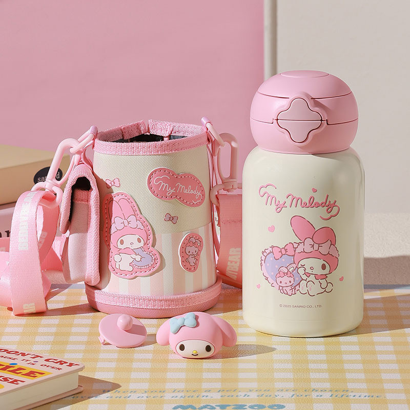 Cup Bear Star Double Drinking Thermos Cup High-value Straw Water Cup Children School Large-capacity 