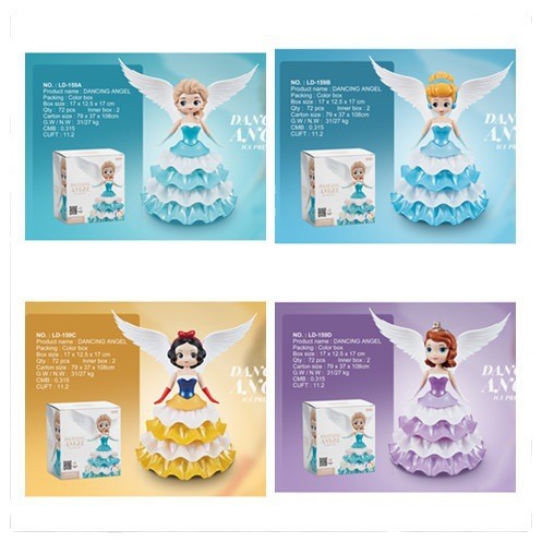 ไฟฟ้าสากลหมุนเต้นรํากับปีกเจ้าหญิงเด็กสาวของเล่นแผงลอยเกมคอนโซลการศึกษาพร้อมสต็อก11042