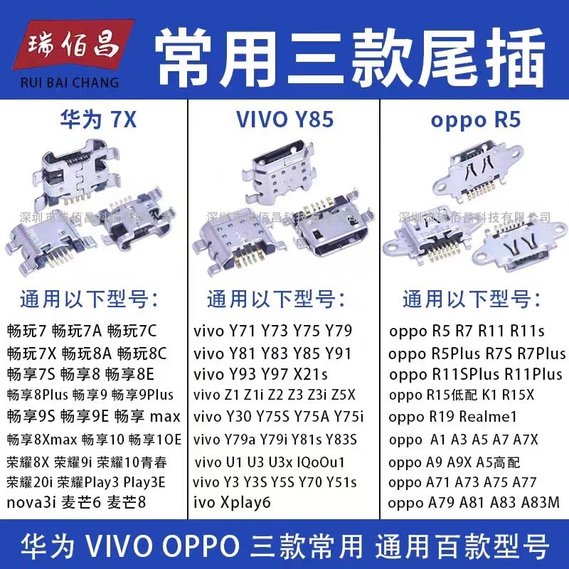 เหมาะสําหรับ oppovivo Huawei Honor Fun Enjoy Maimang ใช้งานทั่วไปสองประเภทปลั๊กหาง 7x 8x y3s y93 y5