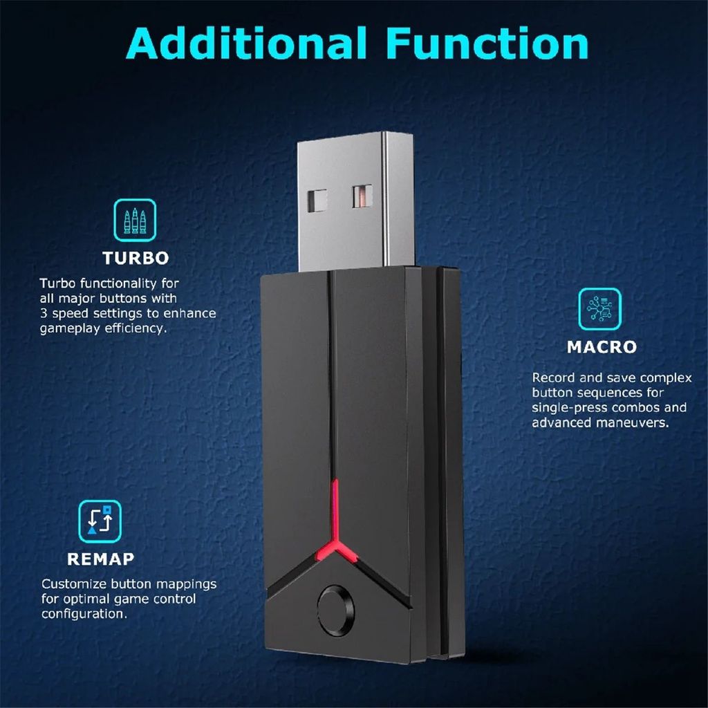 ตัวแปลงควบคุมเกมไร้สาย QRD Spark N5/Maestro S3 สีขาว ใช้งานได้กับ PlayStation 5 และ DualShock 4