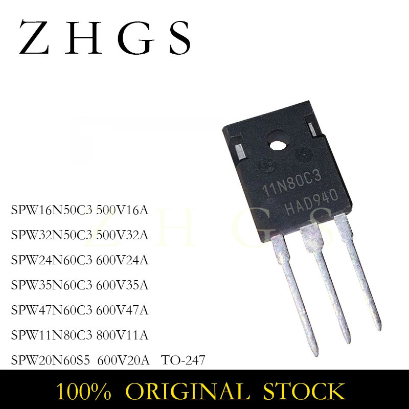 5PCS SPW11N80C3 11N80 16N50 20N60 24N60 32N50 35N60 47N60 TO-247 Field Effect ทรานซิสเตอร์