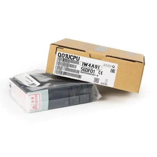ตัวควบคุมที่ตั้งโปรแกรมได้ CPU PLC ของ Mitsubishi Original Q01UCPU ใหม่
