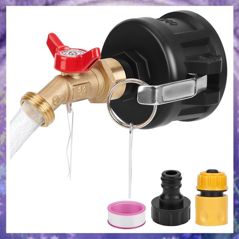 IBC Tote Tank Adapter 2" Cam Lock สําหรับ 275-330 แกลลอน IBC Tote Tank IBC Tote to Garden ท่ออะแดปเต