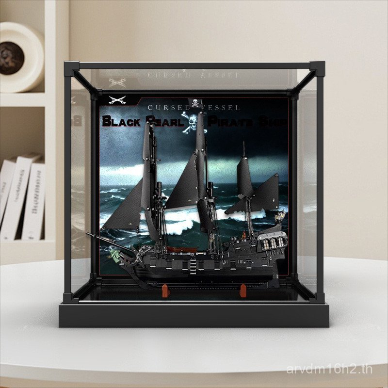 บล็อกตัวต่อฝาครอบป้องกันฝุ่นเหมาะสําหรับการจัดเก็บ Pirates of the Caribbean Black Pearl Acrylic Lego
