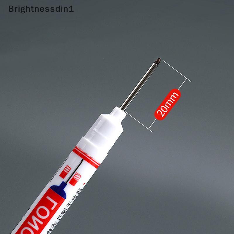 [Brightnessdin] 20MM /Red/Blue Ink Long Markers ปากกาห้องน้ํางานไม้ตกแต่ง Multi-purpose Deep Hole Marker ปากกา Bq