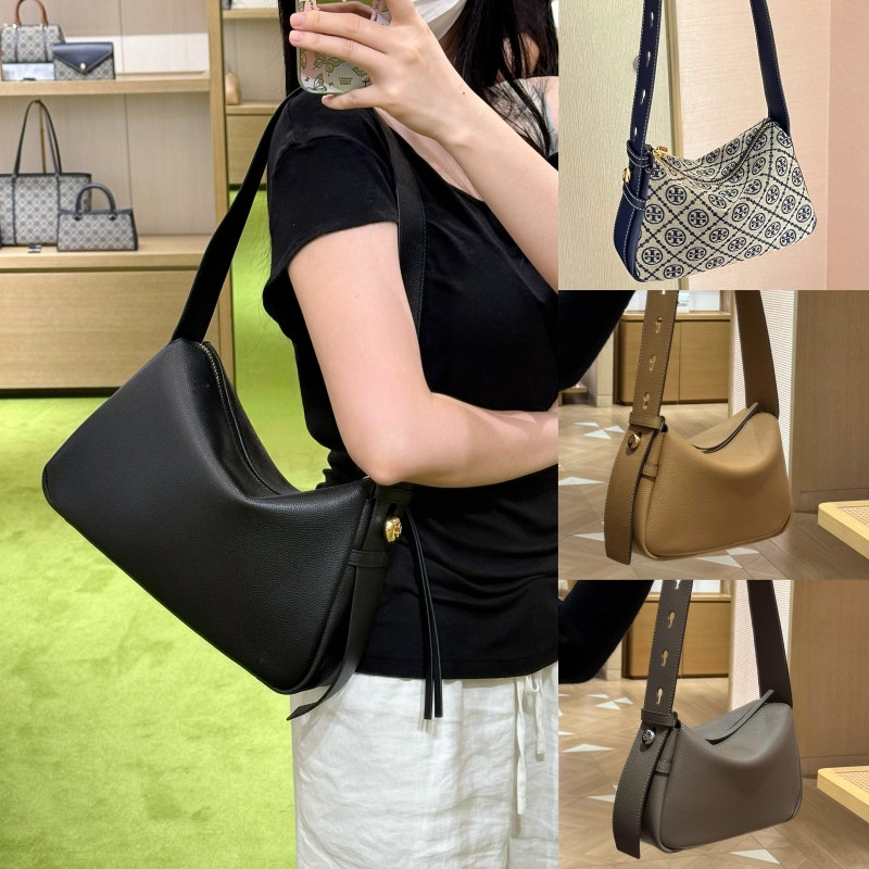 แท้ Tory Burch Romy Shoulder Bag กระเป๋าสะพายข้างหนังวัวขนาดใหญ่