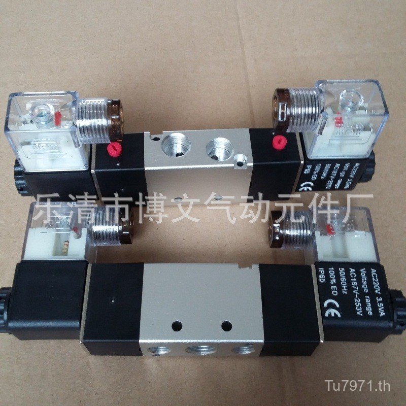 การรั่วไหลสามตําแหน่งโซลินอยด์วาล์วตรวจสอบวาล์วห้าพอร์ต 4V230-08 CKMQ