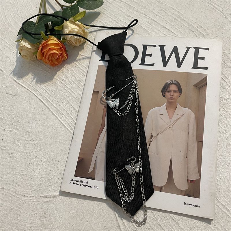 【11.11优惠大促】jk领结dk领带女朋克风金属蝴蝶免打脖子五金别针学院风学生领结潮fadacai666.thfadacai666th20251108