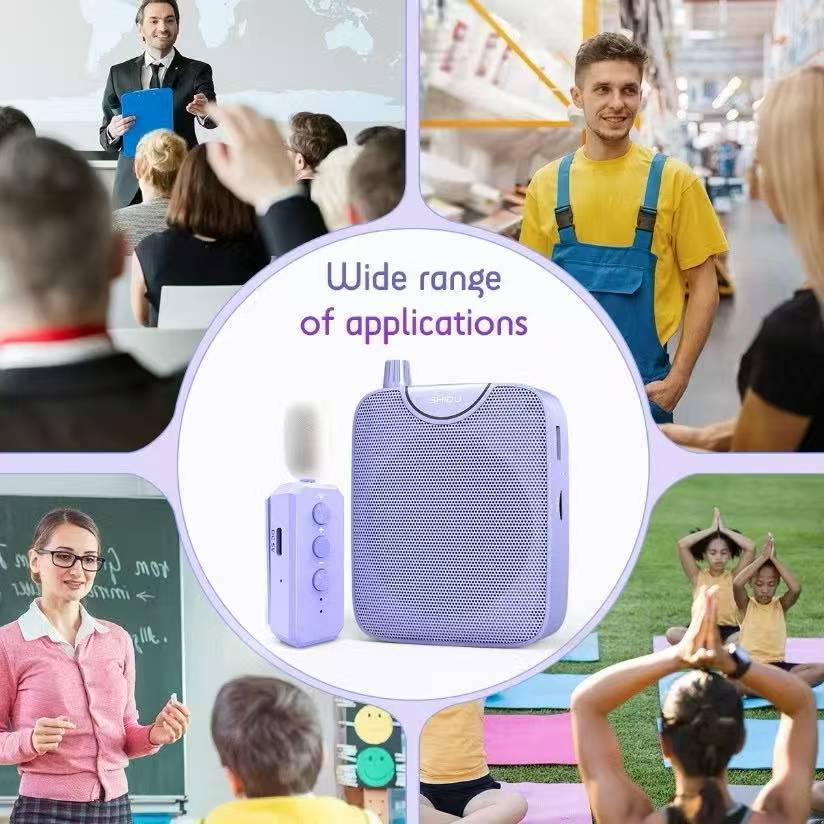 SHIDUชุดหูฟังไมโครโฟนไร้สาย M500 2.4G ไมค์ช่วยสอนไมค์หนีบปก ไมค์ไร้สายช่วยสอนสำหรับครูอาจารย์ - รูปที่ 4