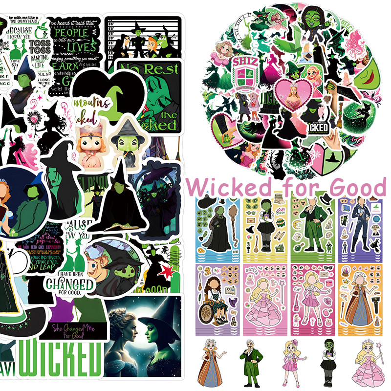 55 ชิ้น Wicked สําหรับ Good Glinda Elphaba สติกเกอร์กันน้ํา Fiyero Diy สติกเกอร์เปลี่ยนใบหน้า