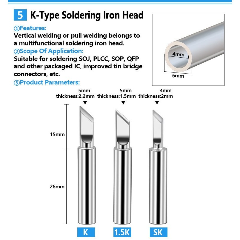 หัวแร้งเคล็ดลับหัวแร้ง สถานีบัดกรี 900ม-ที ชุดโลหะผสมทองแดง หัวแร้งบัดกรี ใหม่ - รูปที่ 2