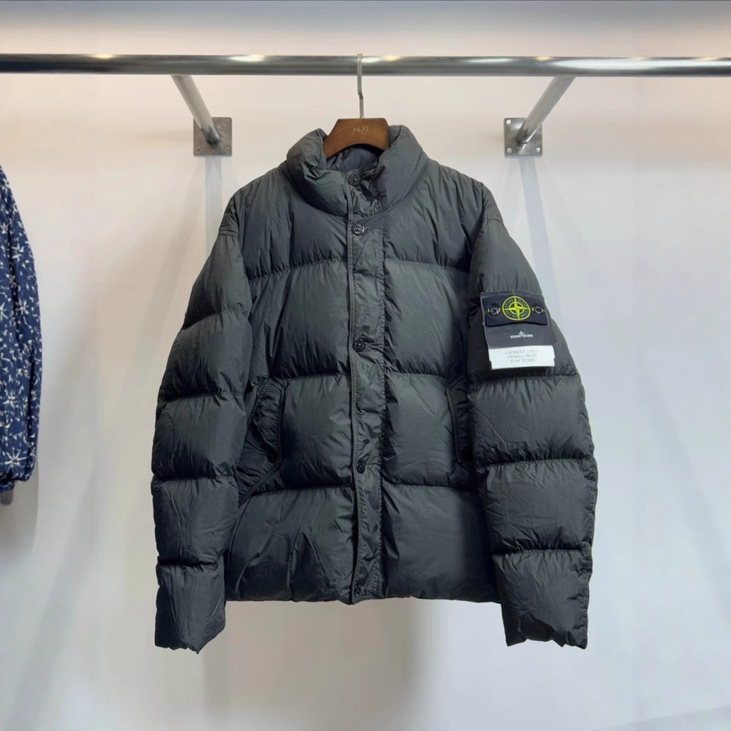 MC3U Stone Island Side Badge Ghost Island Stand Collar Cotton Jacket Classic High Street Functional 