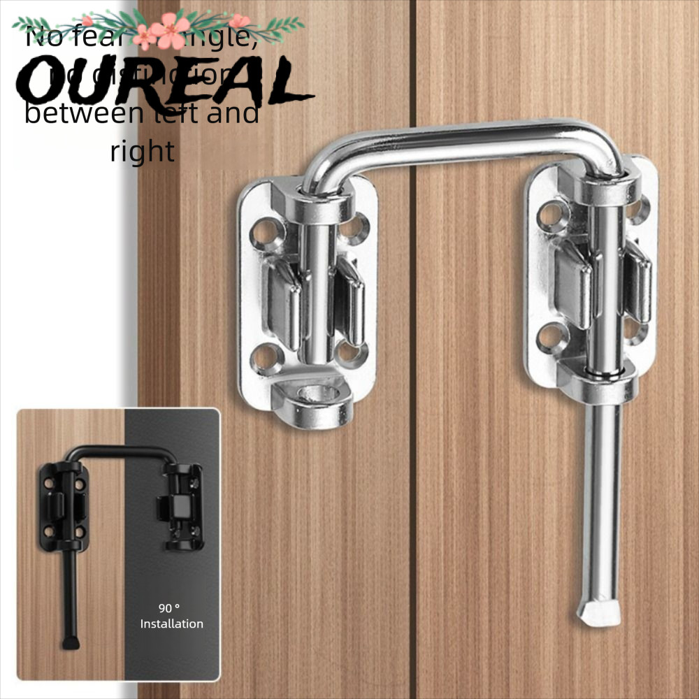 อูเรียล กลอนล็อคประตู,สแตนเลสหนาประตูสลัก,ความปลอดภัยทนทานไม่เจาะ90/180องศาหัวเข็มขัดป้องกันการโจรกรรมลิ้นชัก