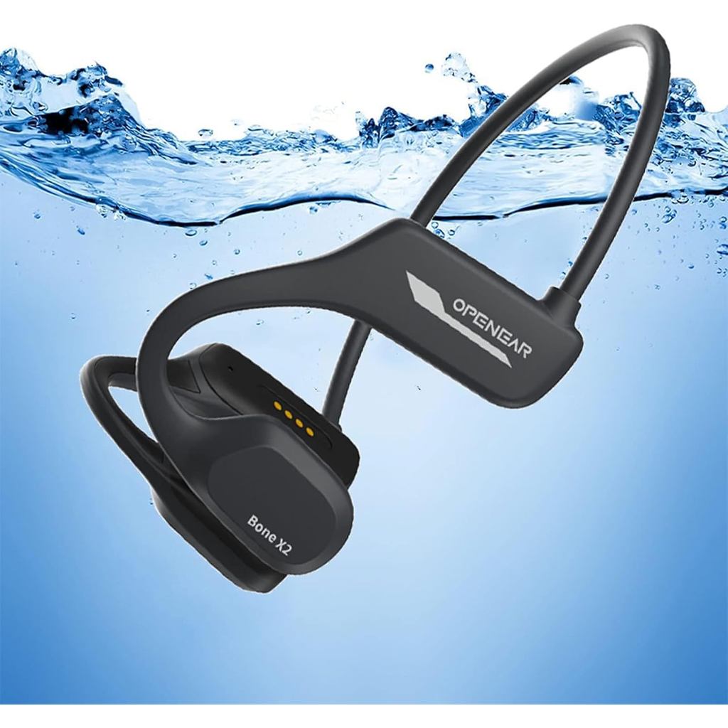 Bone Conduction หูฟังบลูทูธเปิดหูหูฟังวิ่งไร้สาย Bone Conduction Head ชุดหูฟังกันน้ําสําหรับว่ายน้ํา