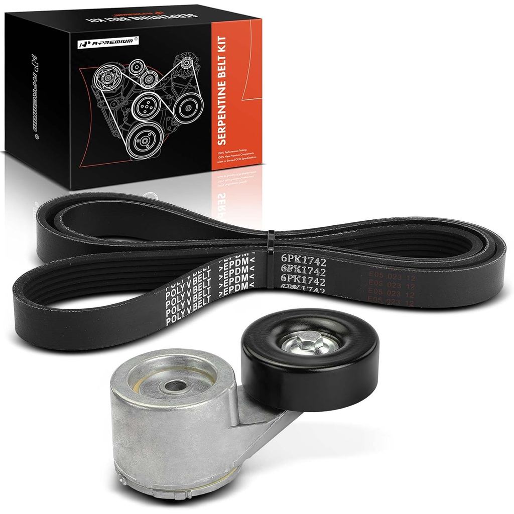 A-Premium Engine Serpentine Belt Drive Kit เข้ากันได้กับ Ford F-250 F250, F-350 F350, F-53 Motorhome