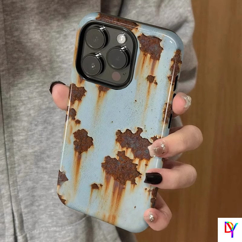 Creative Rustic Retro 2-in-1 Double-Layer เคสกันกระแทกสําหรับ iPhone 17 Pro Max/17/16 Pro Max/16/15 Pro Max - เคสโทรศัพท์ป้องกันการล่มสลาย