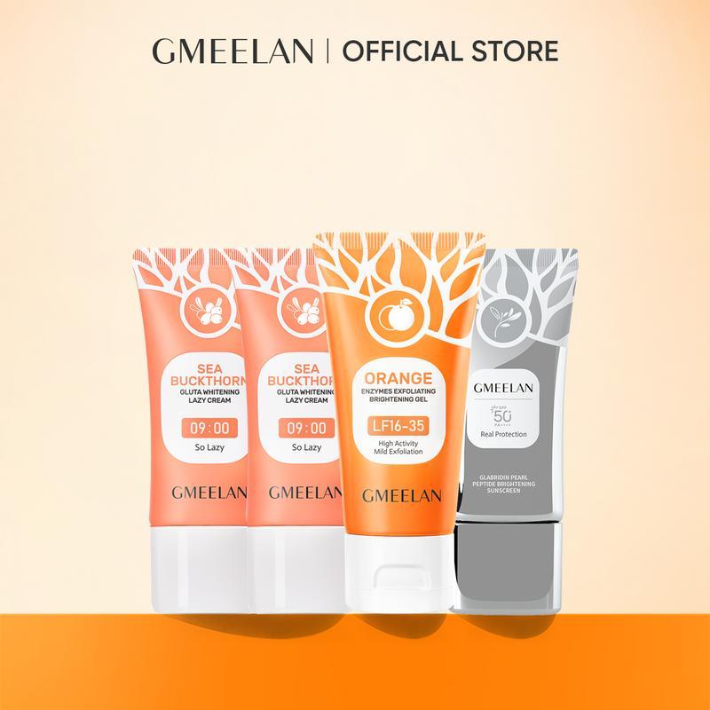 GMEELAN LAZY CREAM+GLABRIDIN BRIGHTENING SUNSCREEN+EXFOLIATING GEL