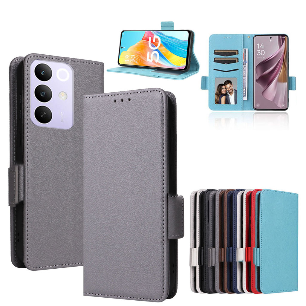เคสโทรศัพท์สําหรับRealme C85 Pro C85Pro 4G 5G 2025 หรูหราปลอกหนังการ์ดFlip Slot Bracket Holder Soft 
