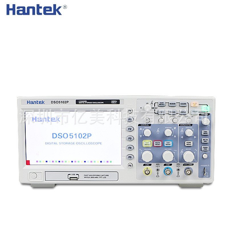 ชิงเต่า Hantek Hantek DSO5102P/5202P/5072P Dual Channel Digital Storage Oscilloscope 23 ซม.หน้าจอ