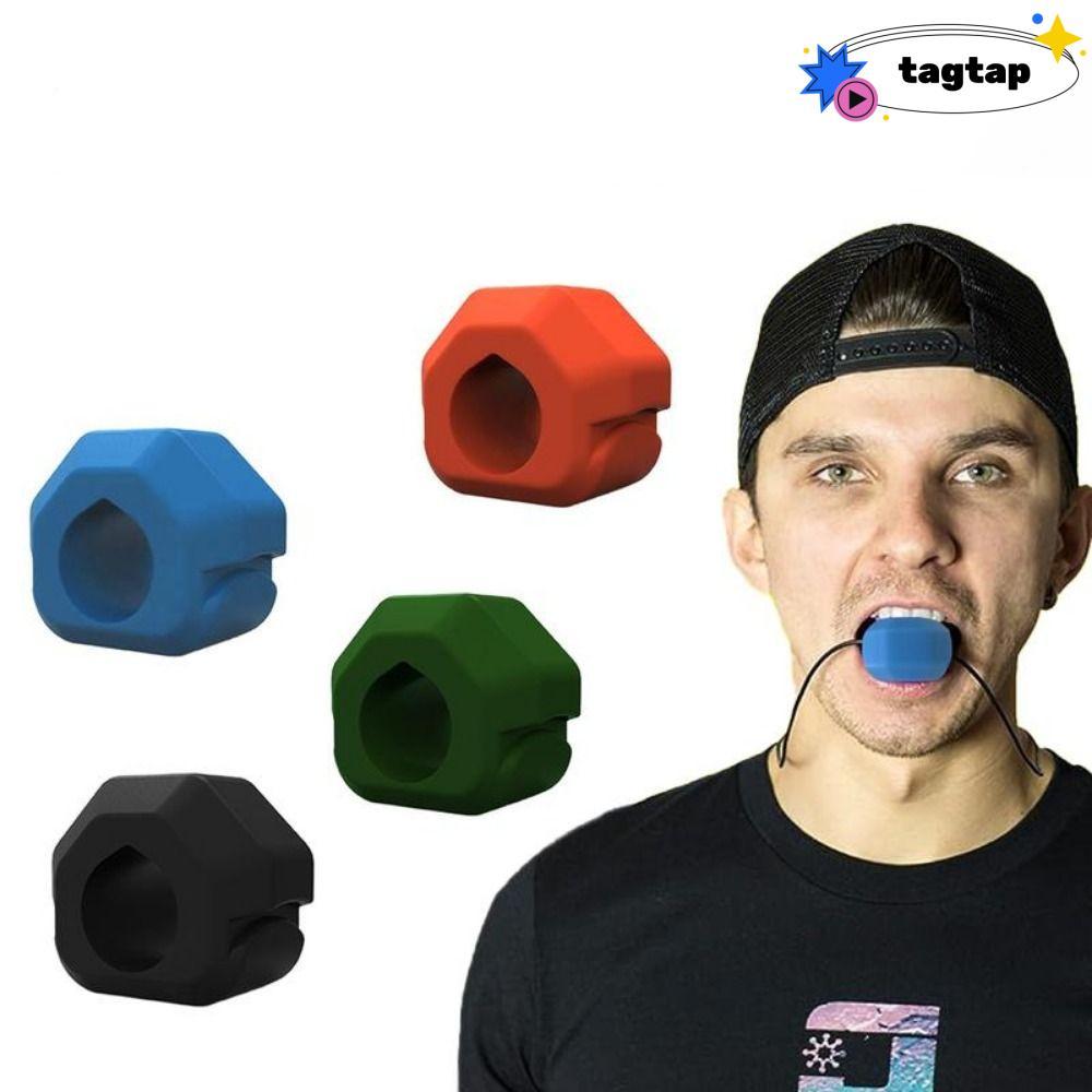 INNEW Jaw Trainer, Anti-stress Gum Tablets Jawline Exerciser Shaper ซิลิโคน BPA ฟรีลูกบอลนวด Facial 