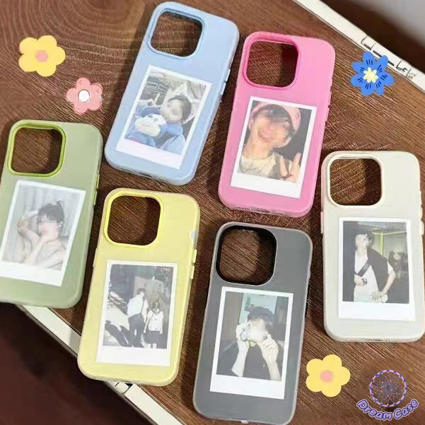 แฟชั่นคู่สีลูกอมมาการูน 2 in 1 อ่อน เคส Realme C51s C53 C51 C55 14X C75 C73 C61 C2 Note 60 50 C15 C2