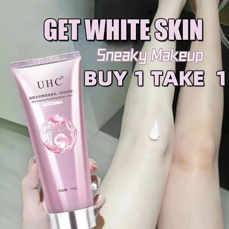 [ซื้อ 1 เอา 1] UHC Body Plain Make Up Cream ผิวกระจ่างใส Tone คอนซีลเลอร์ Hydrating Tone-Up Body Lot