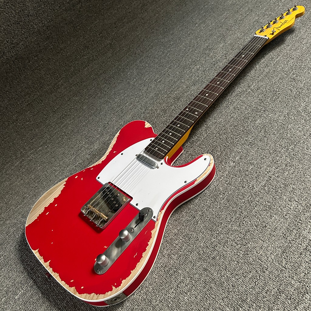 Relic Aged Fender Telecaster กีตาร์ไฟฟ้า ASH Body กีตาร์มืออาชีพ (แดง/ขาว/ชมพู/ดํา)